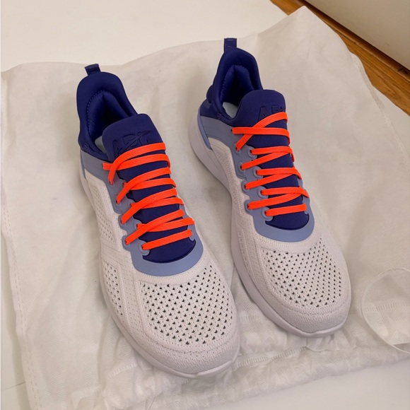 APL BRAND NEW WOMEN’S TECHLOOM TRACET SNEAKERS - purple/white/orange - Picture 6 of 8